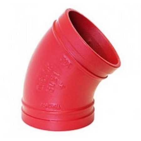 Bocciolone gr8lok 936 courbe 45° d. 3" peint en rouge