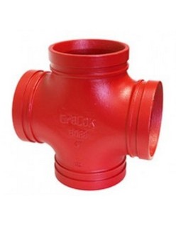 Bocciolone gr8lok 942 ranurado de racor transversal d. 2.1/2" pintado de rojo