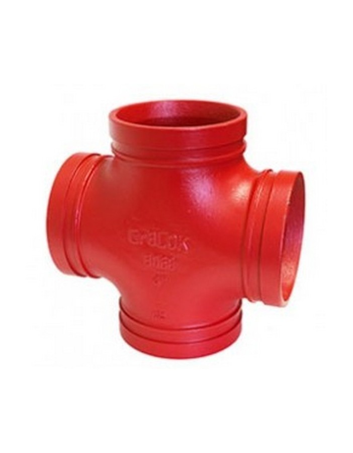 Bocciolone gr8lok 942 grooved cross fitting d. 3" painted red