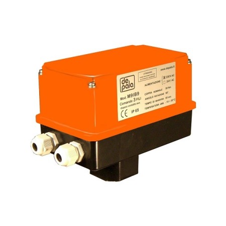 Moteur de commande 3 fils 2 contact auxiliaire 60 » pour raccordement à 90° ISO 5211 F05 Q14 230VAC pour vannes 2/3 voies d. 2"1/2-3 »-4 »