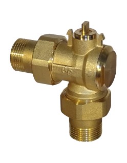 Fast 2-way angle valve d. 1" type all/nothing union...