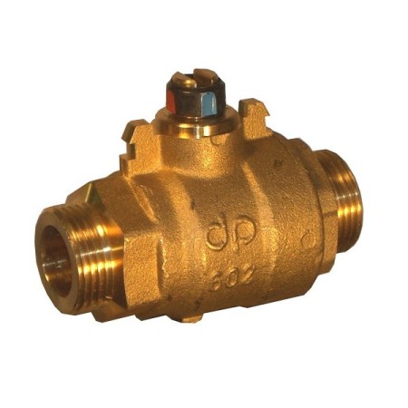 2-way ball valve body d. 1"1/4 all/nothing type male connections