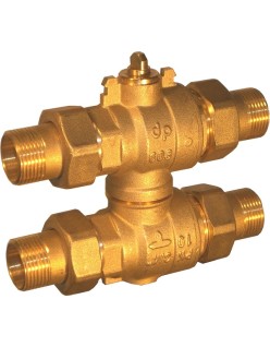 4-way ball valve body d. 3/4" with by-pass center...