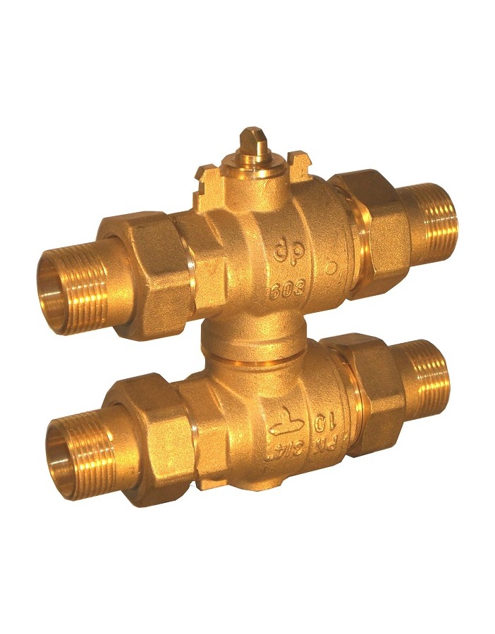 Cuerpo de válvula de bola de 4 vías D. 3/4" con...