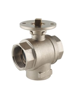 3-way ball valve body d. 2" coplanar diverter type with 3...