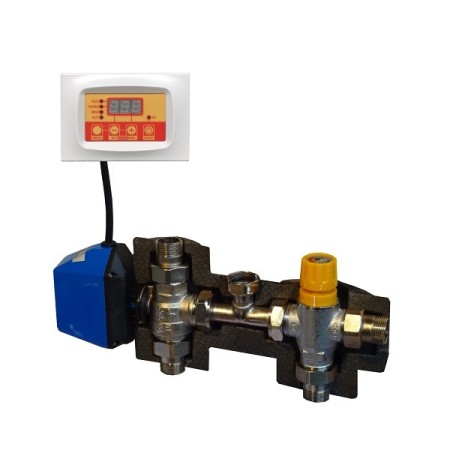 Kit d’intégration solaire pour chaudière 1/2 », inverseur motorisé + miper thermostatique + unité de contrôle avec isolation - connexions union