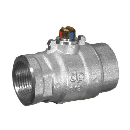 Ball valve body 2-way d. 1"1/4 type all/nothing nickel-plated female connections shaft connection p7-t7-m7-r7