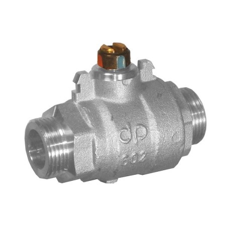 Ball valve body 2-way d. 3/4" type all/nothing male connections shaft connection m7-r7-p7-t7