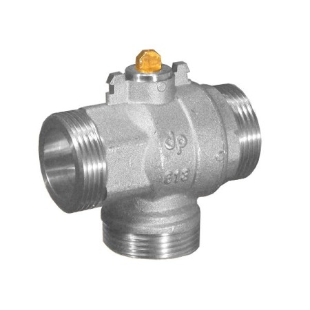 Body Ball valve 3-way d. 3/4" type side diverter nickel-plated male connections
