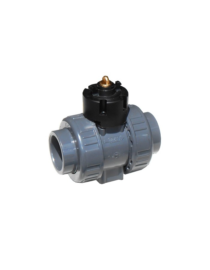 2-way PVC valve for pipe d. 32 glue sleeve hole...