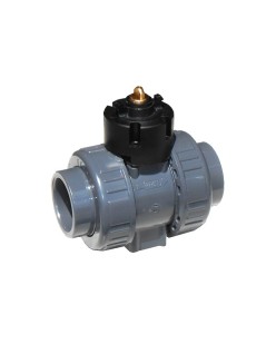 2-Wege-PVC-Ventil für Rohr d. 63 Klebehülsenloch DN50 mit...