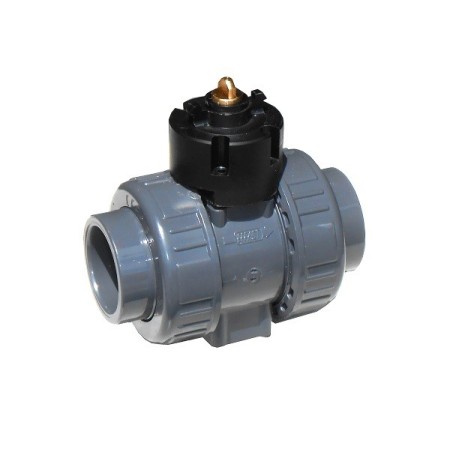 2-way valve in pvc thread d. 1" female hole dn25 w/connections for motorization