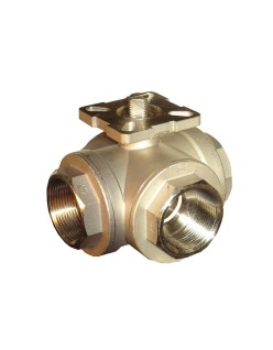 3-way ball valve body "L" d. 1" All/Nothing type Female...