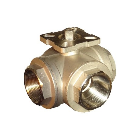 Cuerpo de válvula de 3 vías, desviador lateral de 1", tipo todo/nada, conexiones hembraConexión AISI 316 - ISO 5211 F05 Q14