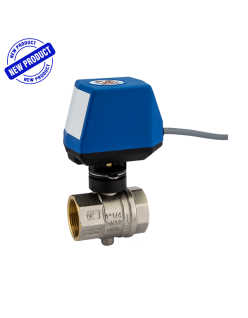 2-way butterfly valve d. 1"1/2 all/nothing type female...