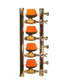 De Pala Collettore m 2 zone valvole a sfera d.3/4"x3/4"...