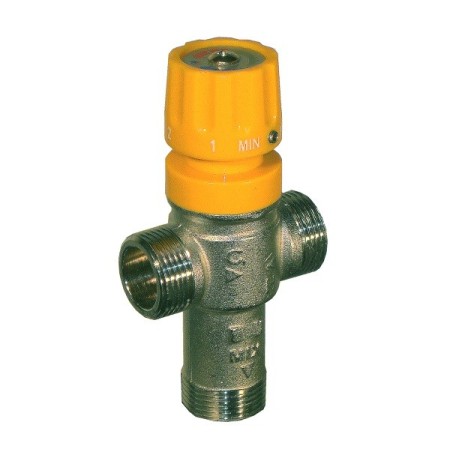 Mitigeur thermostatique manuel pour systèmes de panneaux solaires d. 1/2 » bb complet avec kit de raccord
