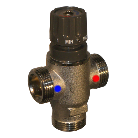 De Pala Miscelatore termostatico manuale per impianti a caldaia d. 3/4"completo di kit bocchettoni