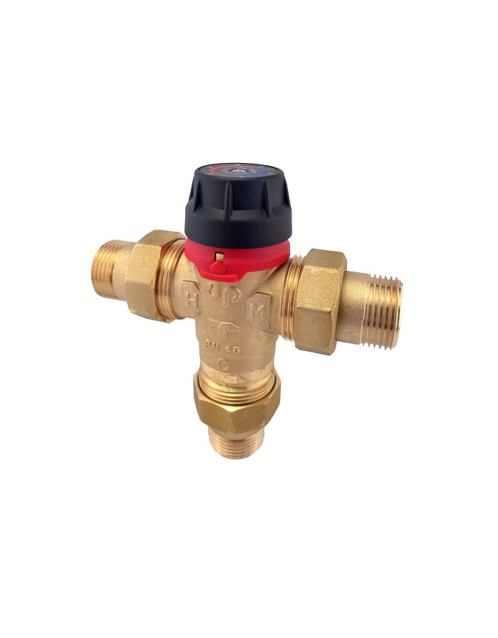 Side thermostatic mixer for heating at...
