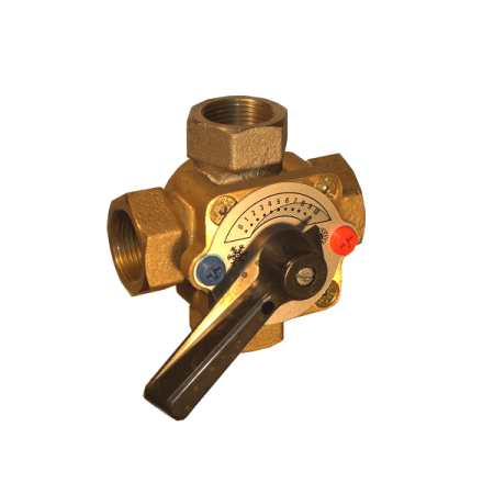 Válvula tipo mezclador de 4 vías D. Tapón de rotor hembra de 1 "1/4