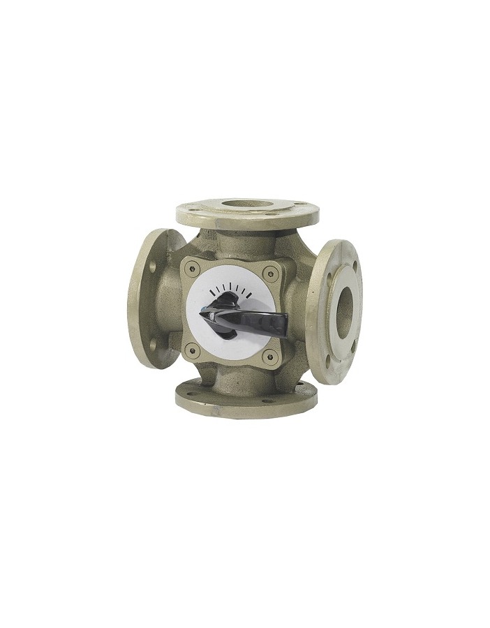 4-Way Valve Mixer Type DN40 Flanged Rotor Plug...