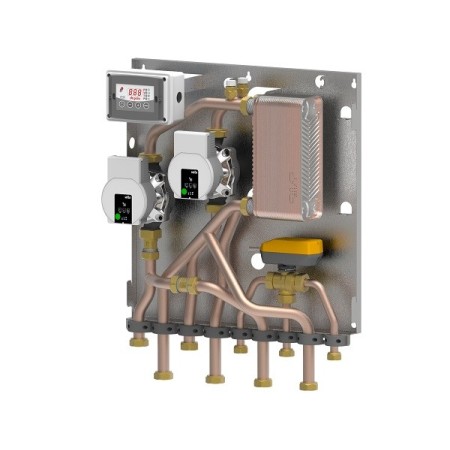 Boîte de combustion BF2 puissance 35kw avec détachements de chaudière et unité de commande sans couvercle