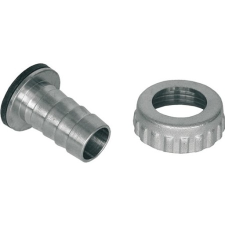 CONECTOR DE MANGUERA DE LATÓN NIQUELADO CON ESLABÓN GIRATORIO HEMBRA DE 3/4"