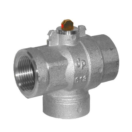 Corps de vanne à boisseau sphérique à 3 voies D. 3/4 » Régulation modulante type 2.5KVS Connexions femelles