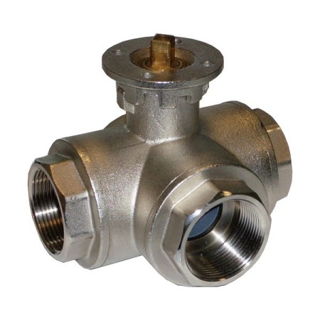 3-way ball valve body d. 1" type side diverter ISO 5211 connection - F05 Q11 - female