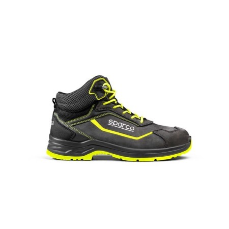 ZAPATILLA SPARCO INDY-H S3 ESD JURI GRIS OSCURO/AMARILLO FLUORESCENTE EU44