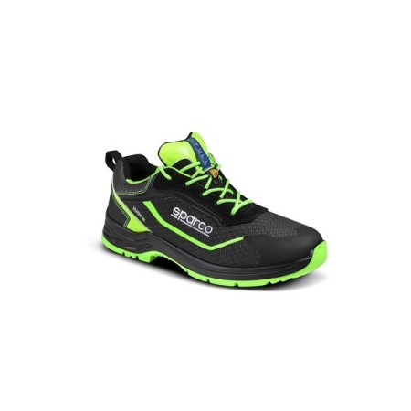 ZAPATILLA FLUORESCENTE SPARCO INDY-E FORESTER S3 ESD NEGRO/VERDE EU42
