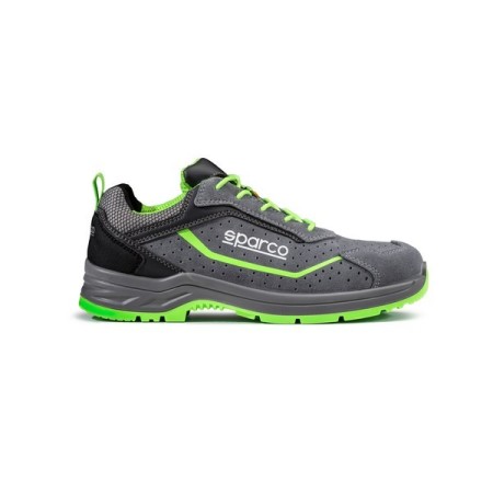 ZAPATILLA SPARCO INDY S1P ESD GRIS/VERDE FLUORESCENTE EU48