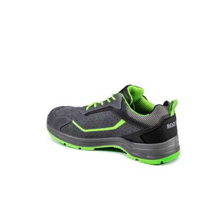ZAPATILLA SPARCO INDY S1P ESD GRIS/VERDE FLUORESCENTE EU40