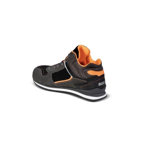 SPARCO SCARPA GYMKHANA-H ACRÓPOLIS S3 ESD GRIS OSCURO/NARANJA FLUORESCENTE EU37