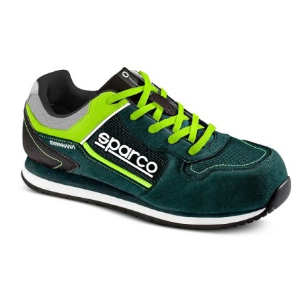 SPARCO GYMKHANA SEB S1P DARK GREEN/LIME SHOE EU47