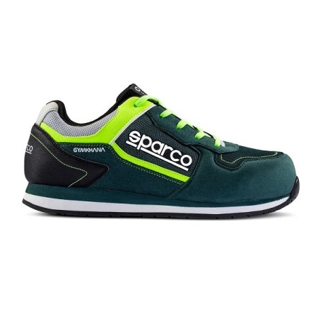 ZAPATILLA SPARCO GYMKHANA SEB S1P VERDE OSCURO/LIMA EU47