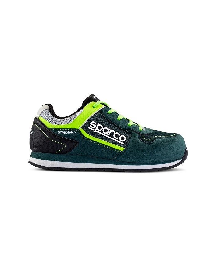 SPARCO GYMKHANA SEB SHOE S1P DARK GREEN/LIME EU46