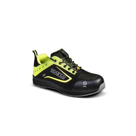 SPARCO CUP NURBURG S1P SCHUH SCHWARZ/FLUORESZIEREND GELB EU35