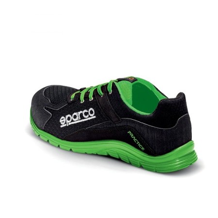 ZAPATILLA SPARCO PRACTICE KEKE S1P NEGRO/VERDE FLUORESCENTE EU41