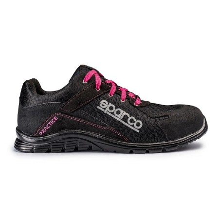 SPARCO PRACTICE JODY S1P SHOE BLACK/FUCHSIA EU36