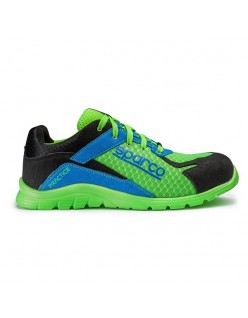 SPARCO SCARPA PRACTICE S1P VERDE FLUORESCENTE/AZZURRO EU37