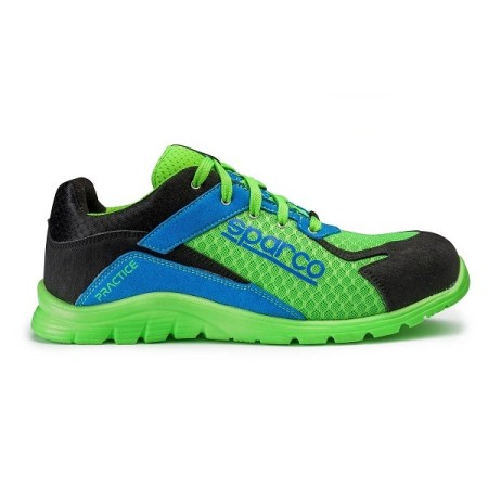 SPARCO SCARPA PRACTICE S1P VERDE FLUORESCENTE/AZZURRO EU37
