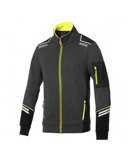 SPARCO FULL ZIP TECH ALABAMA DUNKELGRAU/FLUORESZIEREND...