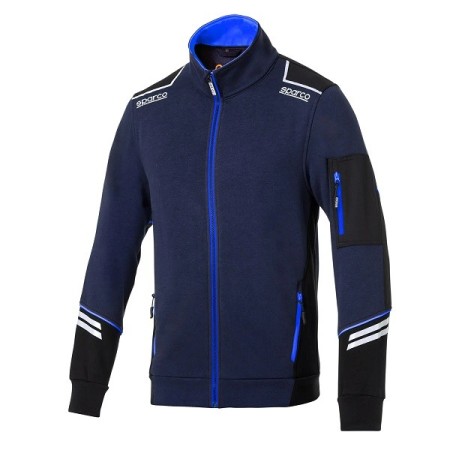 SPARCO FULL ZIP TECH ALABAMA MARINEBLAU/HELLBLAU GRÖSSE. XXL