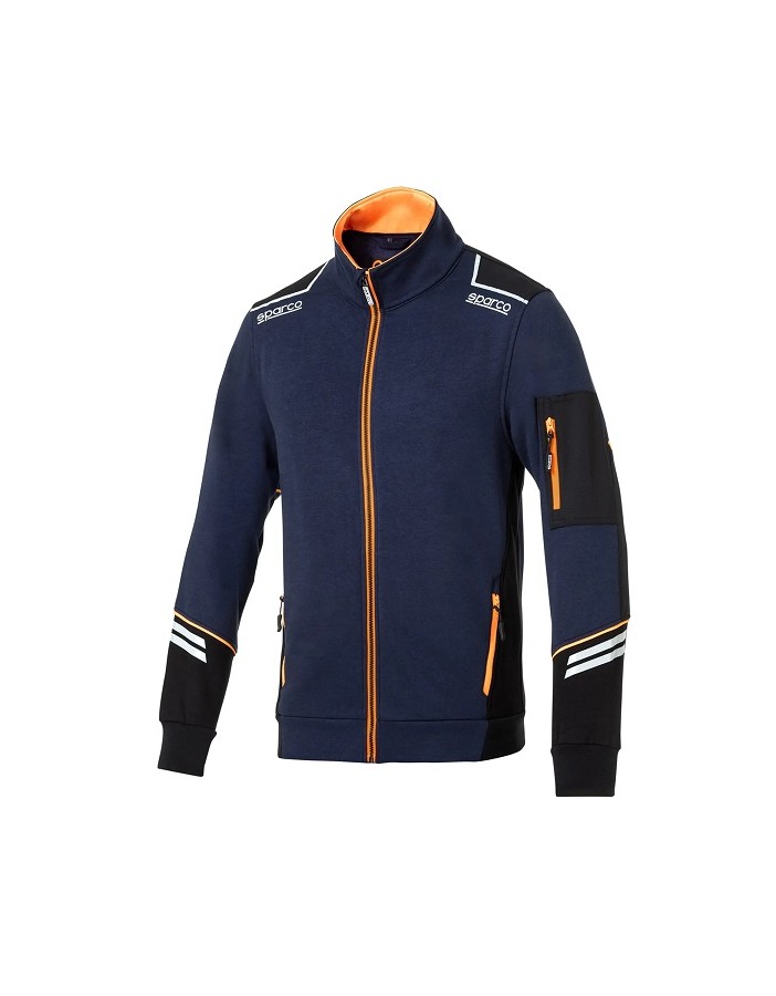 SPARCO FULL ZIP TECH ALABAMA BLEU MARINE/ORANGE...
