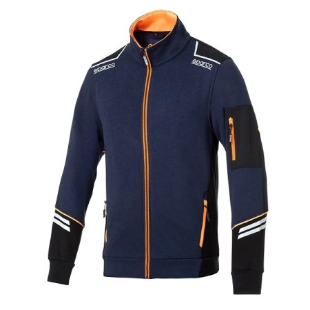 SPARCO FULL ZIP TECH ALABAMA BLU MARINE/ARANCIO FLUORESCENTE TG.XS