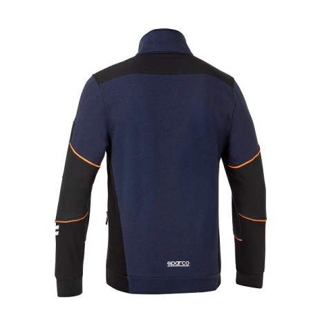 SPARCO FULL ZIP TECH ALABAMA NAVY BLUE/FLUORESCENT ORANGE SIZE. XS