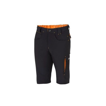 SPARCO LIGHT SHORTS TECH LAREDO SCHWARZ/FLUORESZIEREND ORANGE GRÖSSE. XL
