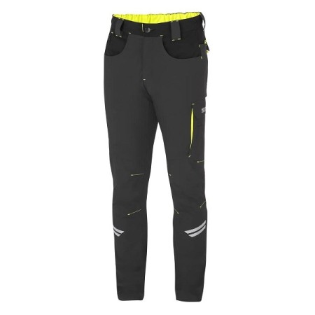 PANTALÓN SPARCO LIGHT TECH KANSAS GRIS OSCURO/AMARILLO FLUORESCENTE TALLA. S