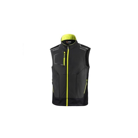 CHALECO SPARCO ILLINOIS TECH GRIS OSCURO/AMARILLO FLUORESCENTE TALLA. L